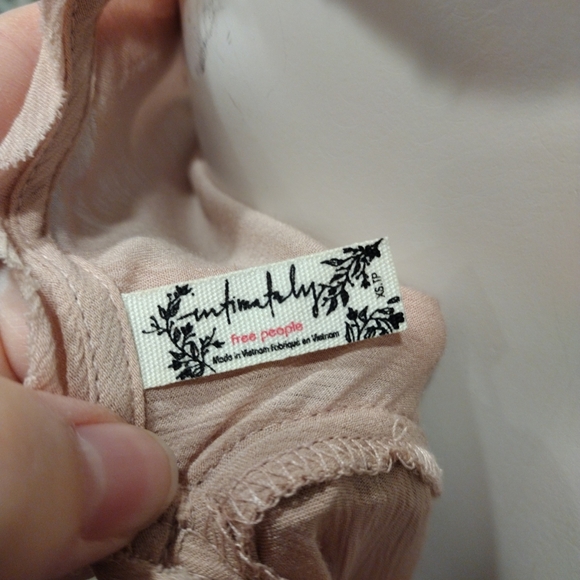 Intimately Free People Tan Nude Sway With Me Slip Dress Sz XS Grunge Fairy Boho - Picture 8 of 9